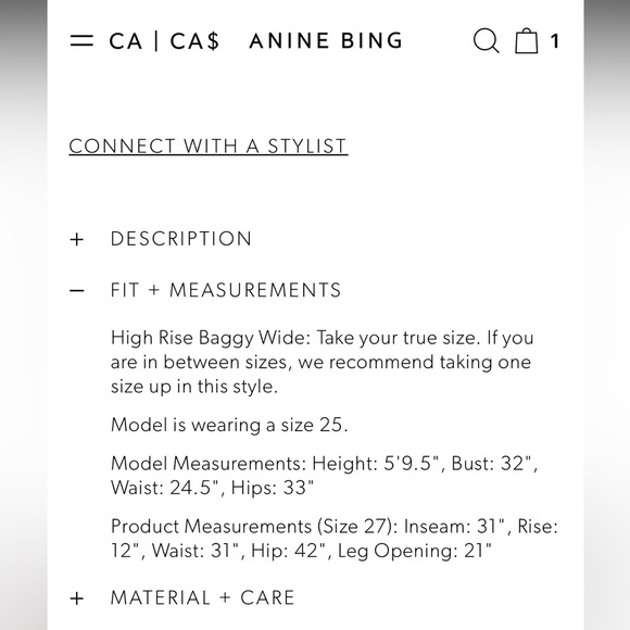 Anine Bing Manon Wide Leg Jeans - Picture 13 of 16